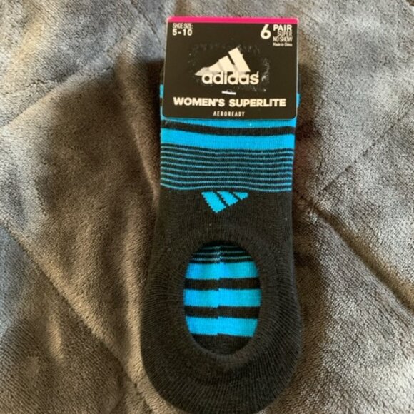 Adidas Women's Superlite  6 pair of  no show Socks - Picture 1 of 5